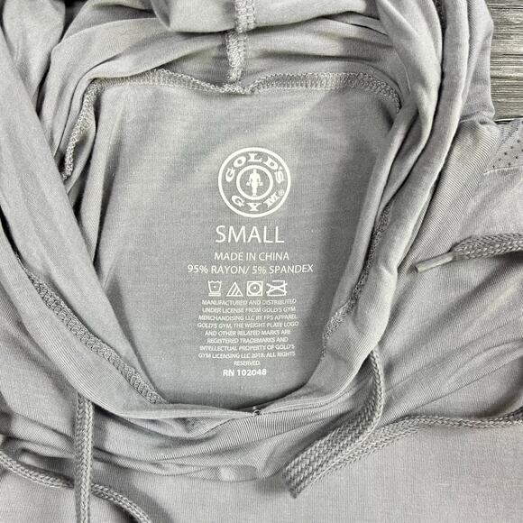 Gold's Gym Women's Athletic T-shirt Hooded Mini Dress Small Pockets Vented Logo - Picture 5 of 7